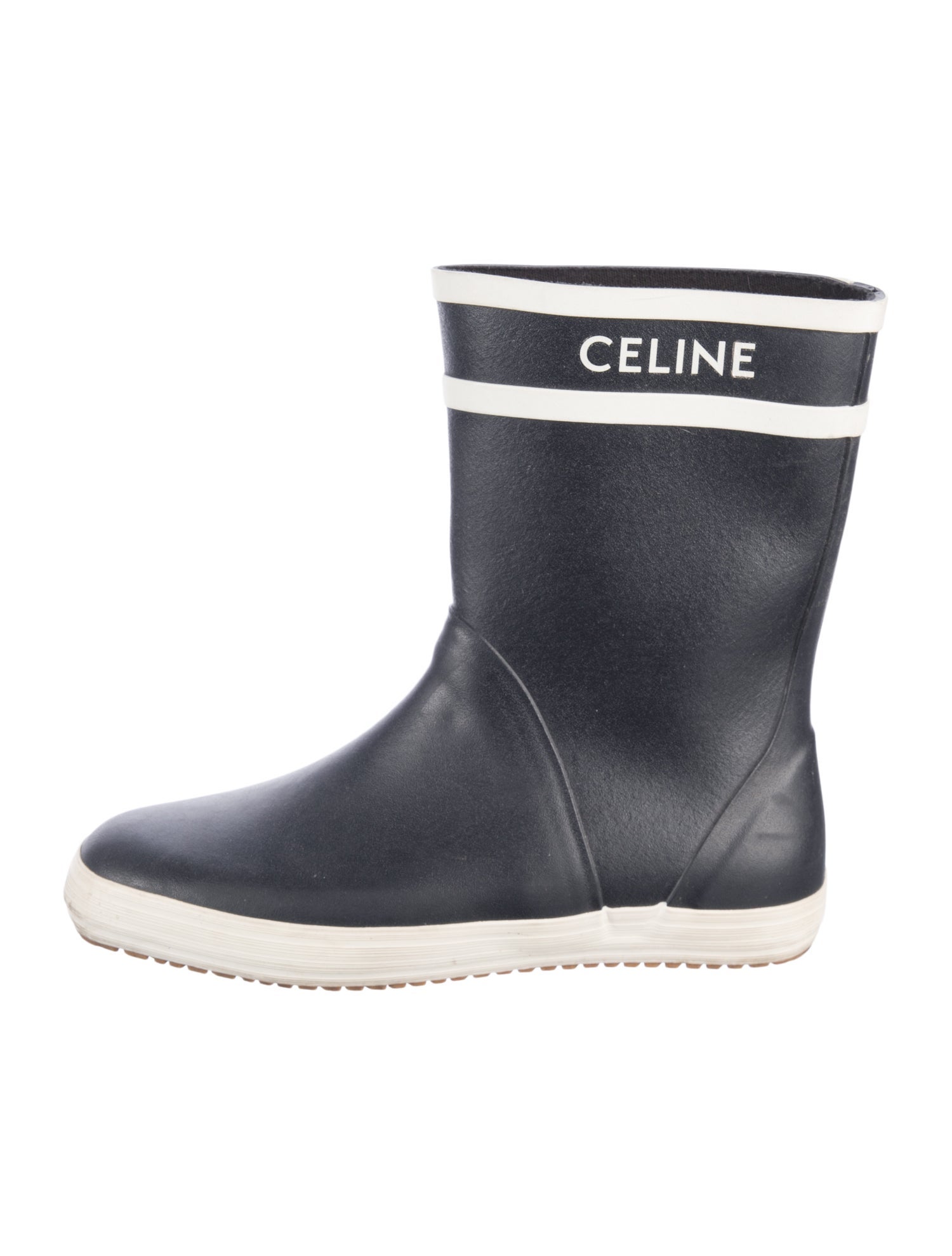 Celine Rubber Printed Rain Boots