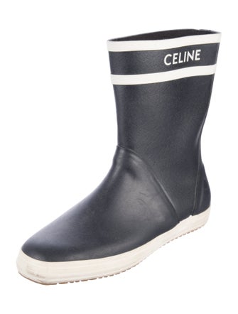 Celine Rubber Printed Rain Boots