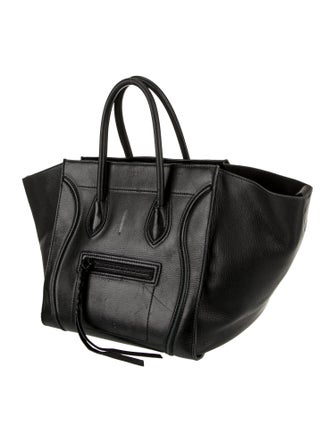 Celine Leather Luggage Phantom Medium