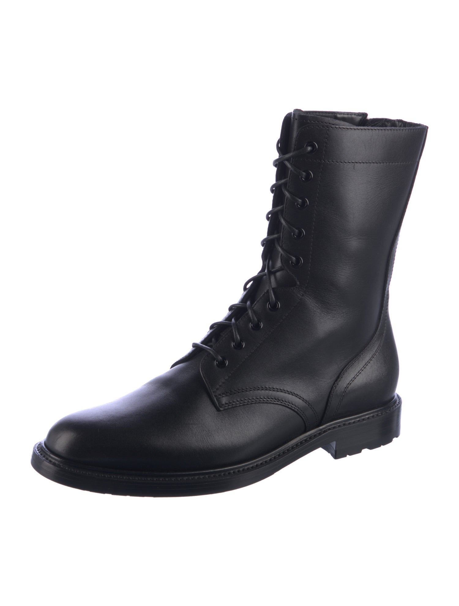 Celine Leather Combat Boots