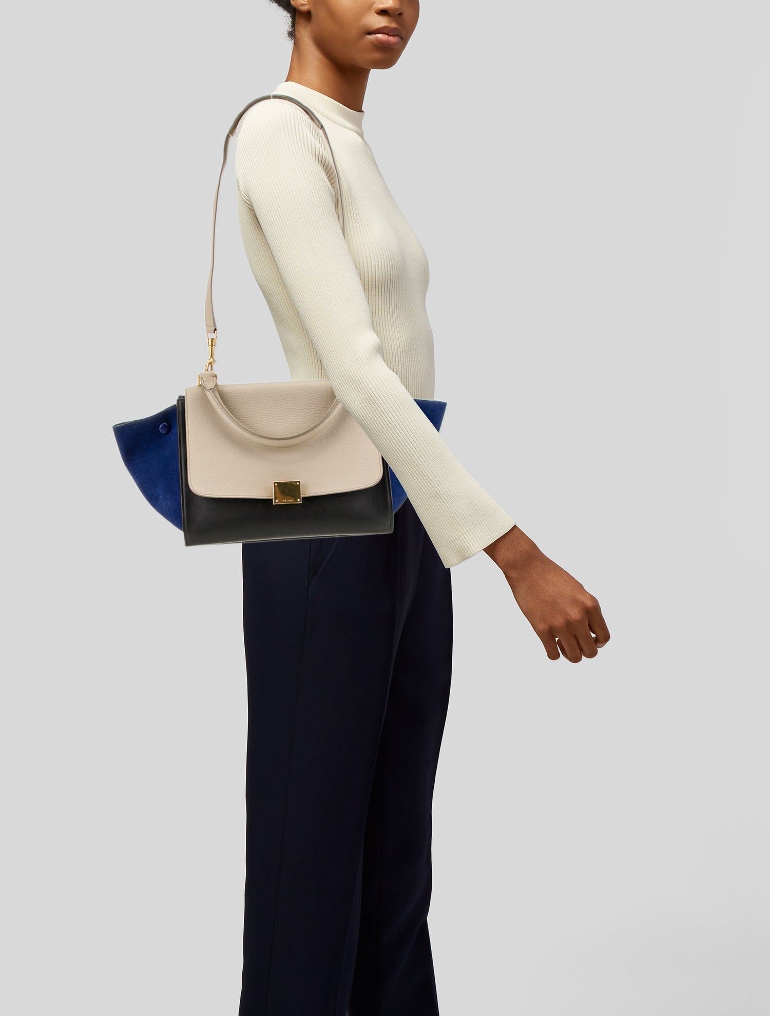 Celine Leather Trapeze Small