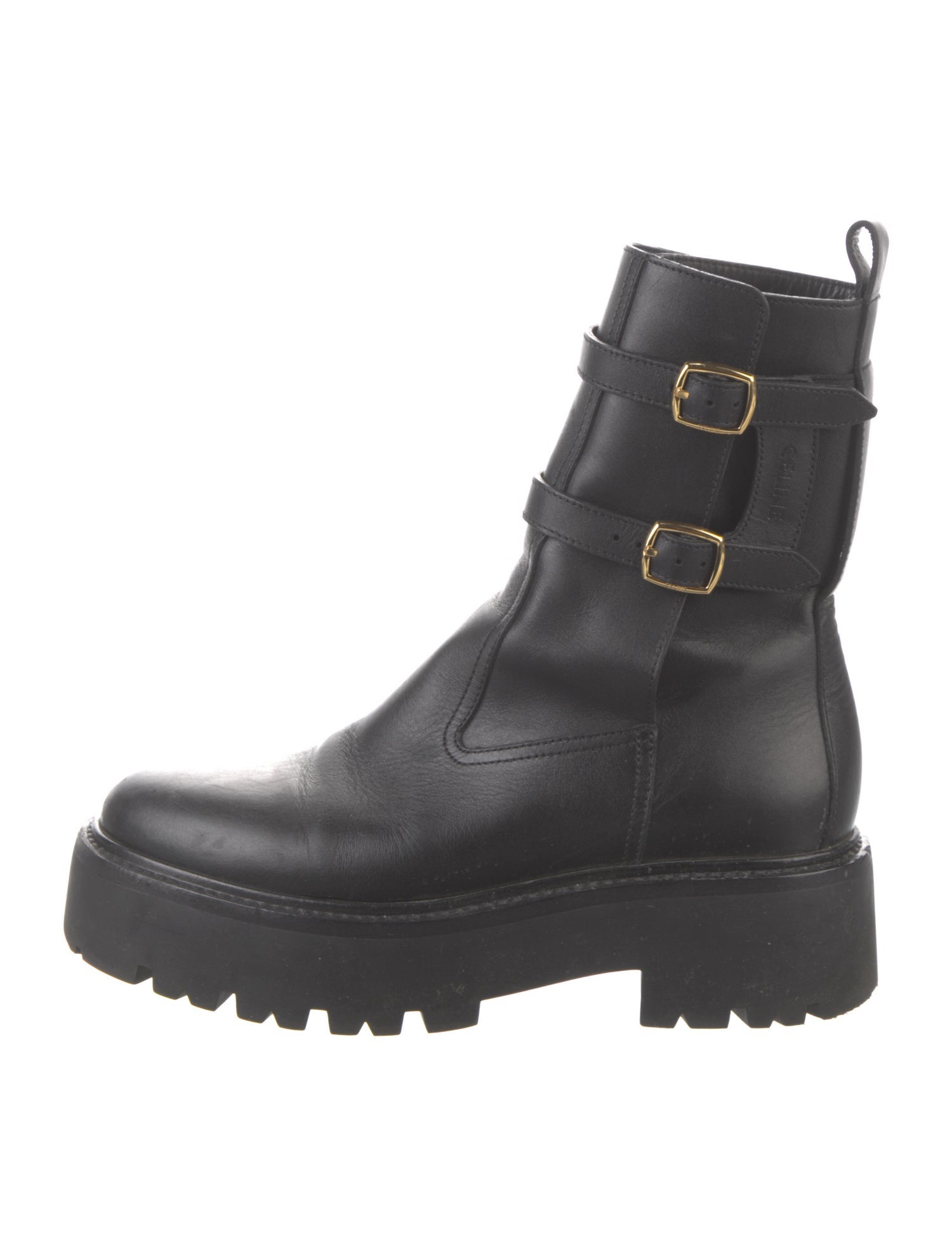 Celine Leather Combat Boots