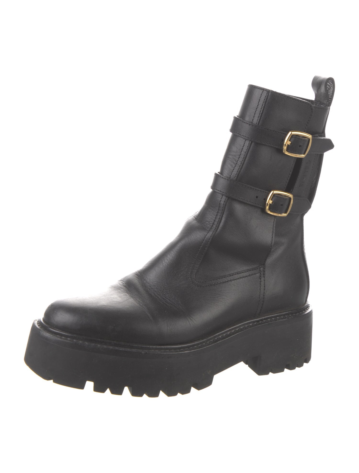 Celine Leather Combat Boots