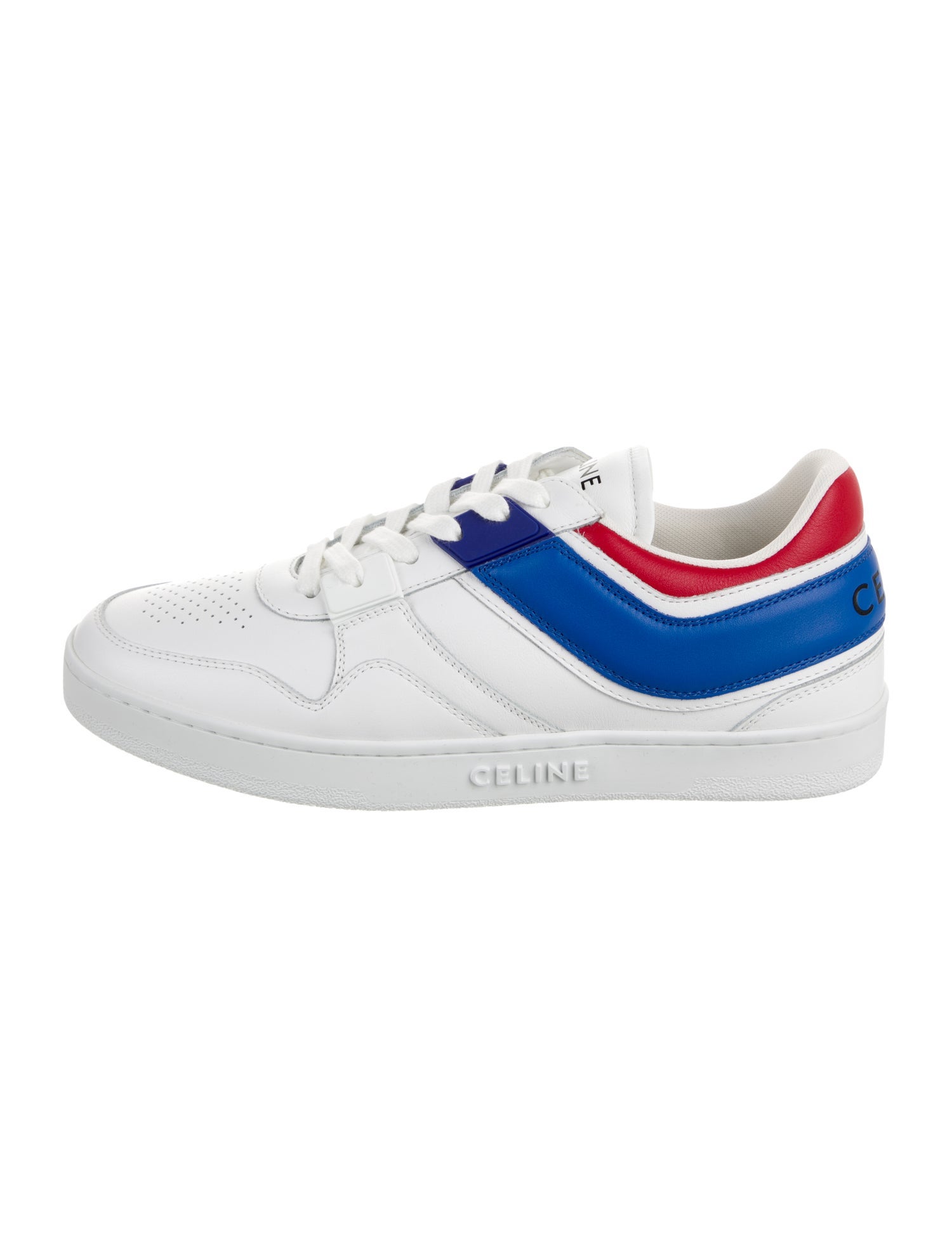 Celine Leather Colorblock Pattern Sneakers