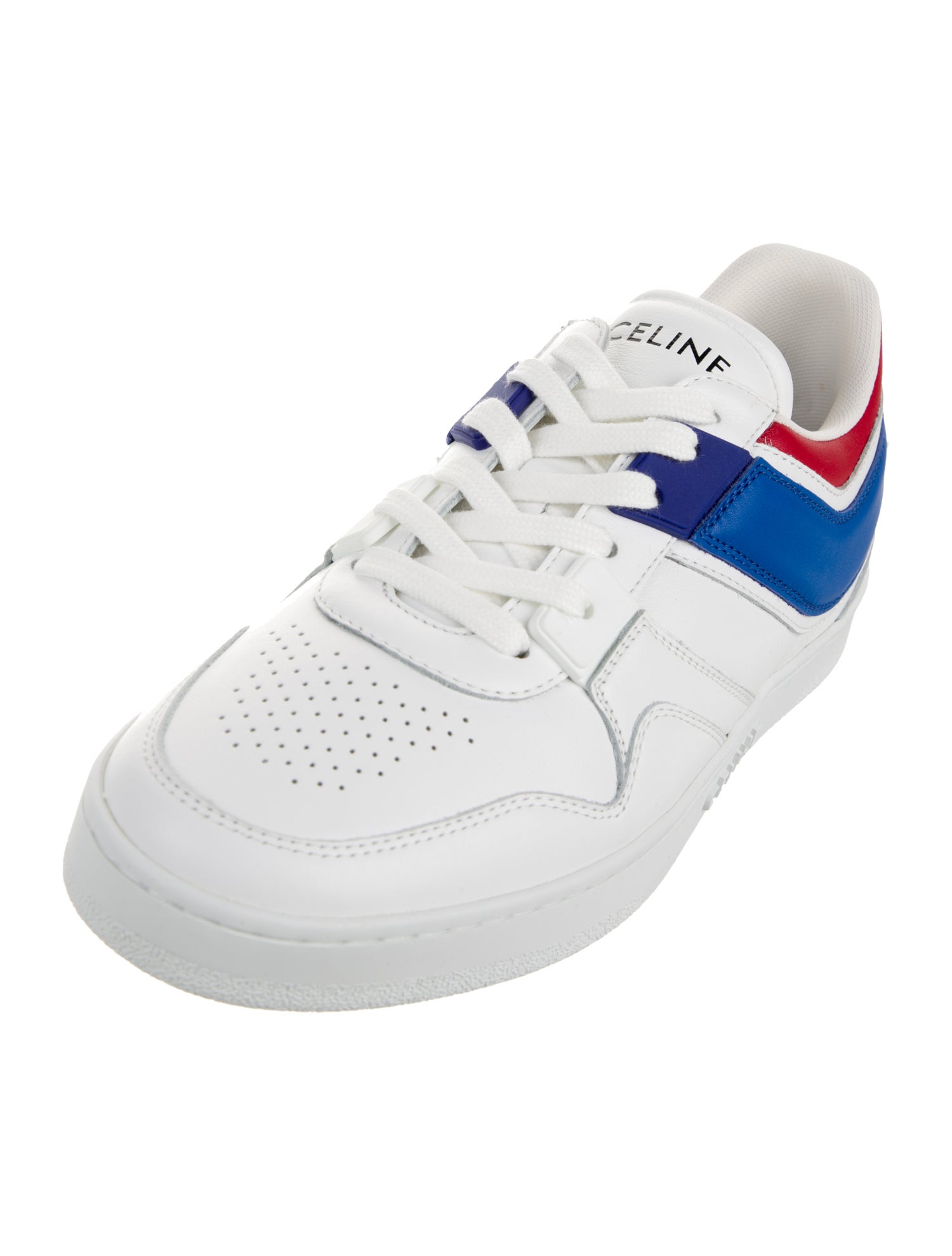 Celine Leather Colorblock Pattern Sneakers