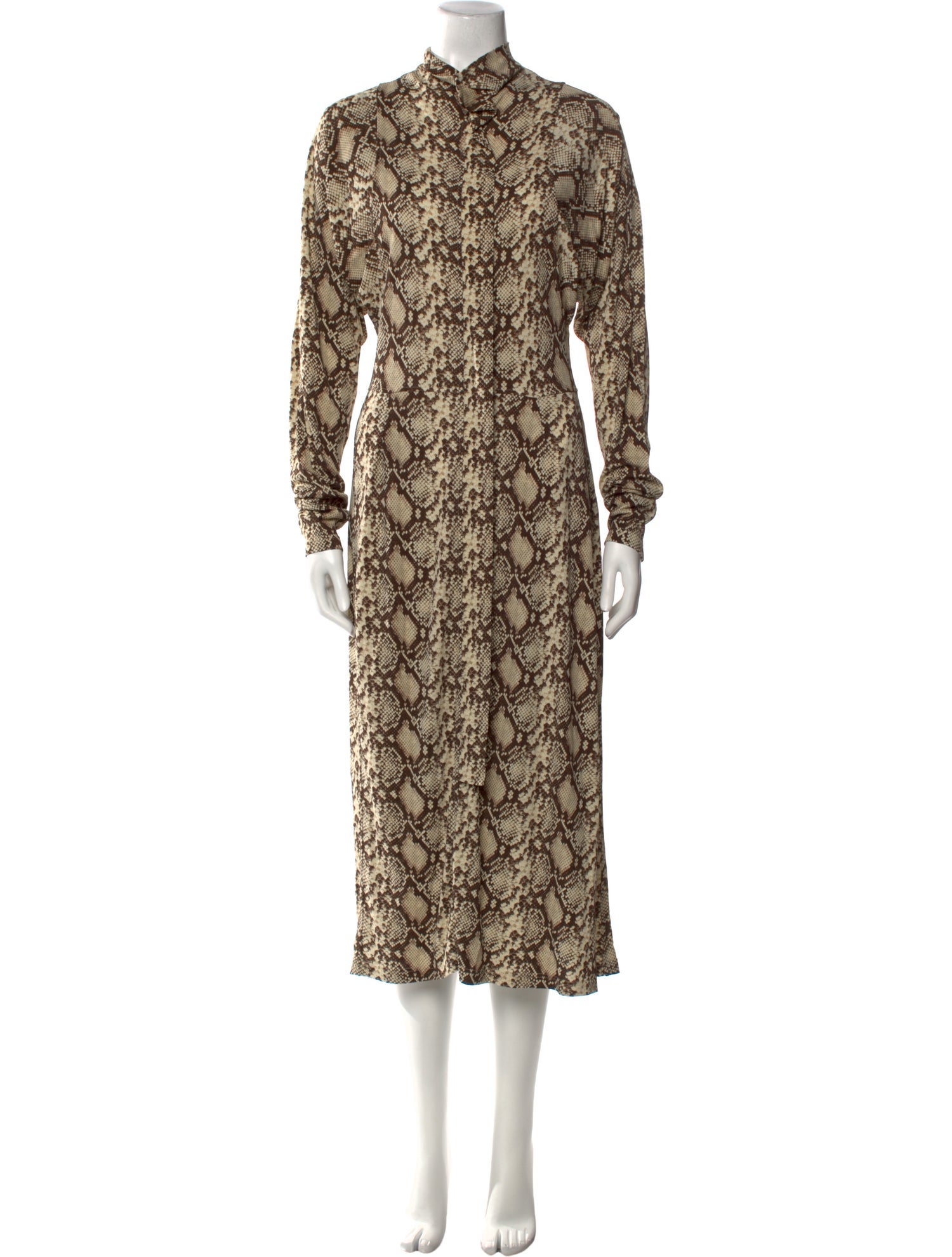 Celine Animal Print Long Dress