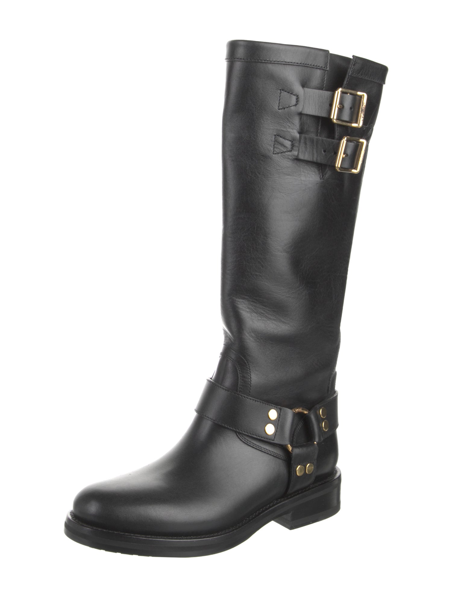 Celine Leather Moto Boots