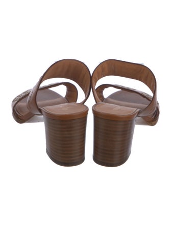 Celine Leather Studded Accents Slides