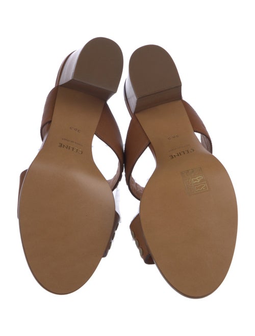 Celine Leather Studded Accents Slides