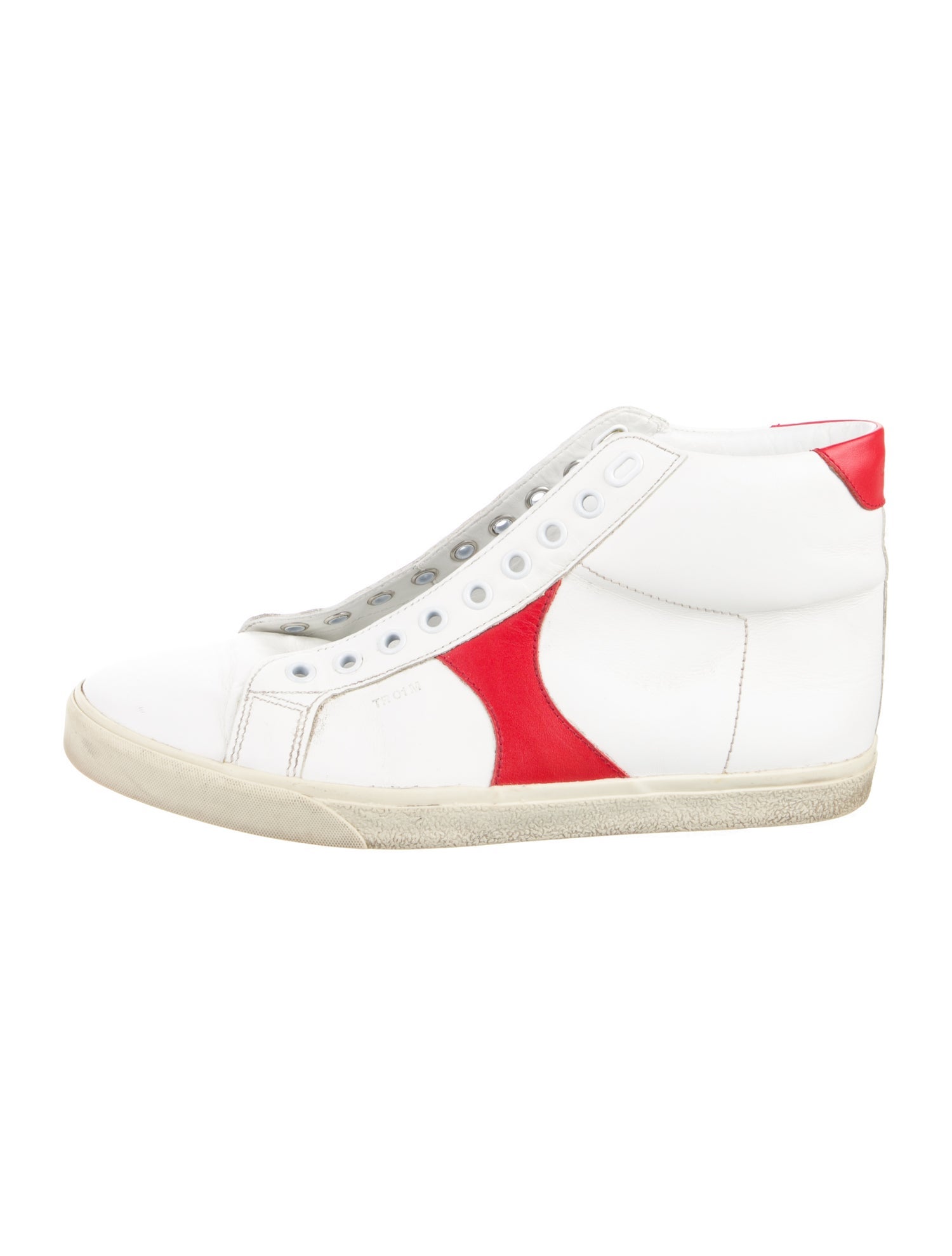 Celine Leather Colorblock Pattern Sneakers