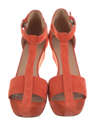 Celine Suede T-Strap Sandals