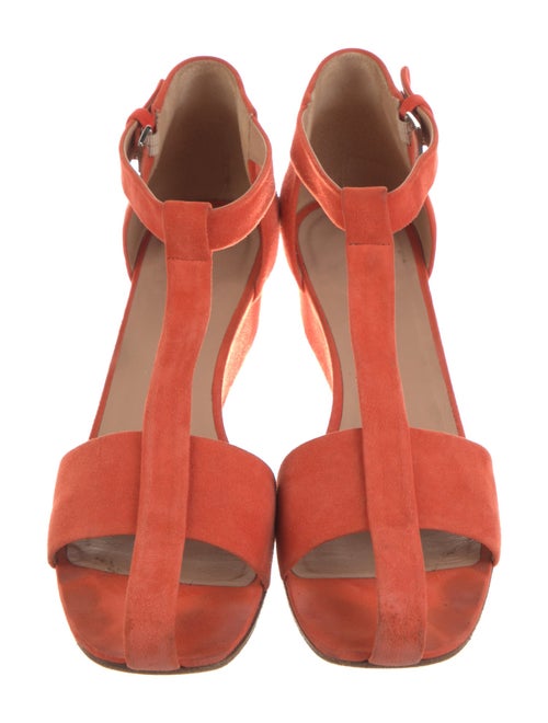 Celine Suede T-Strap Sandals