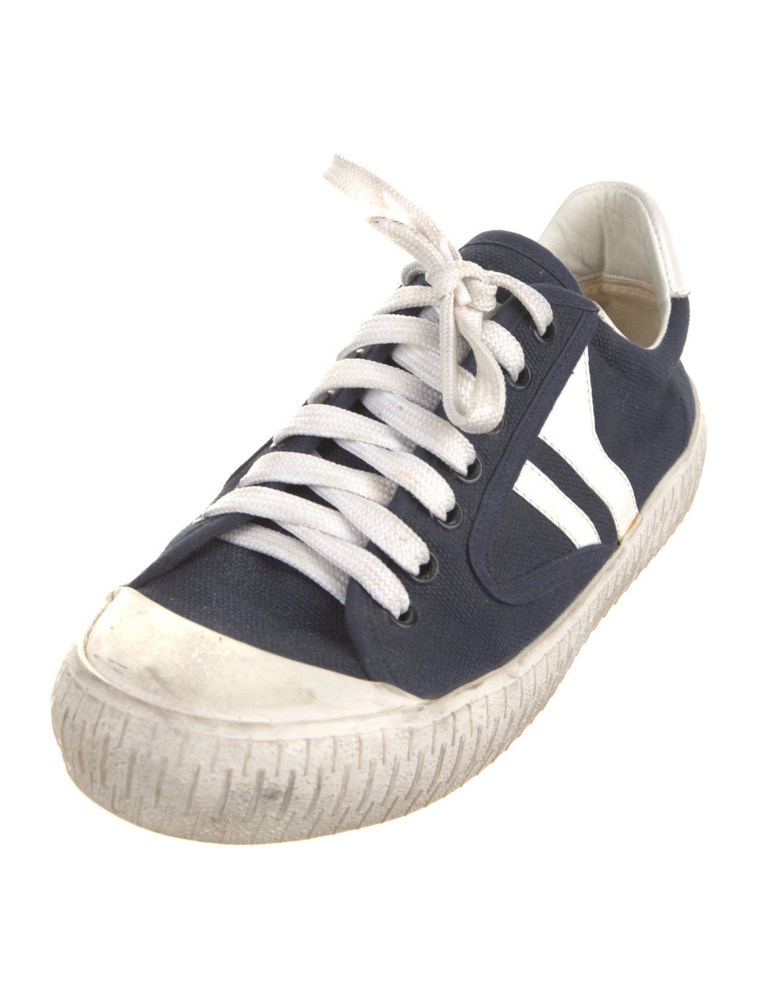 Celine Canvas Leather Trim Embellishment Sneakers