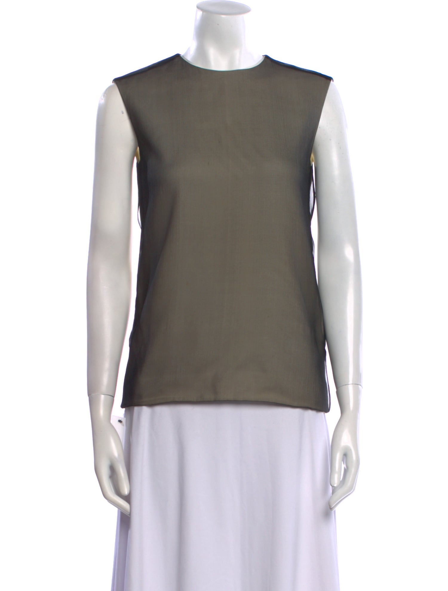 Celine Silk Crew Neck Top