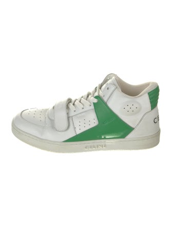 Celine Leather Colorblock Pattern Sneakers