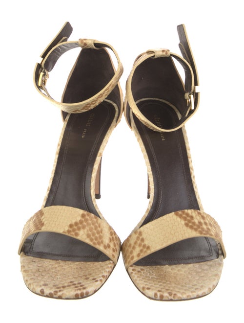 Celine Python Animal Print Sandals