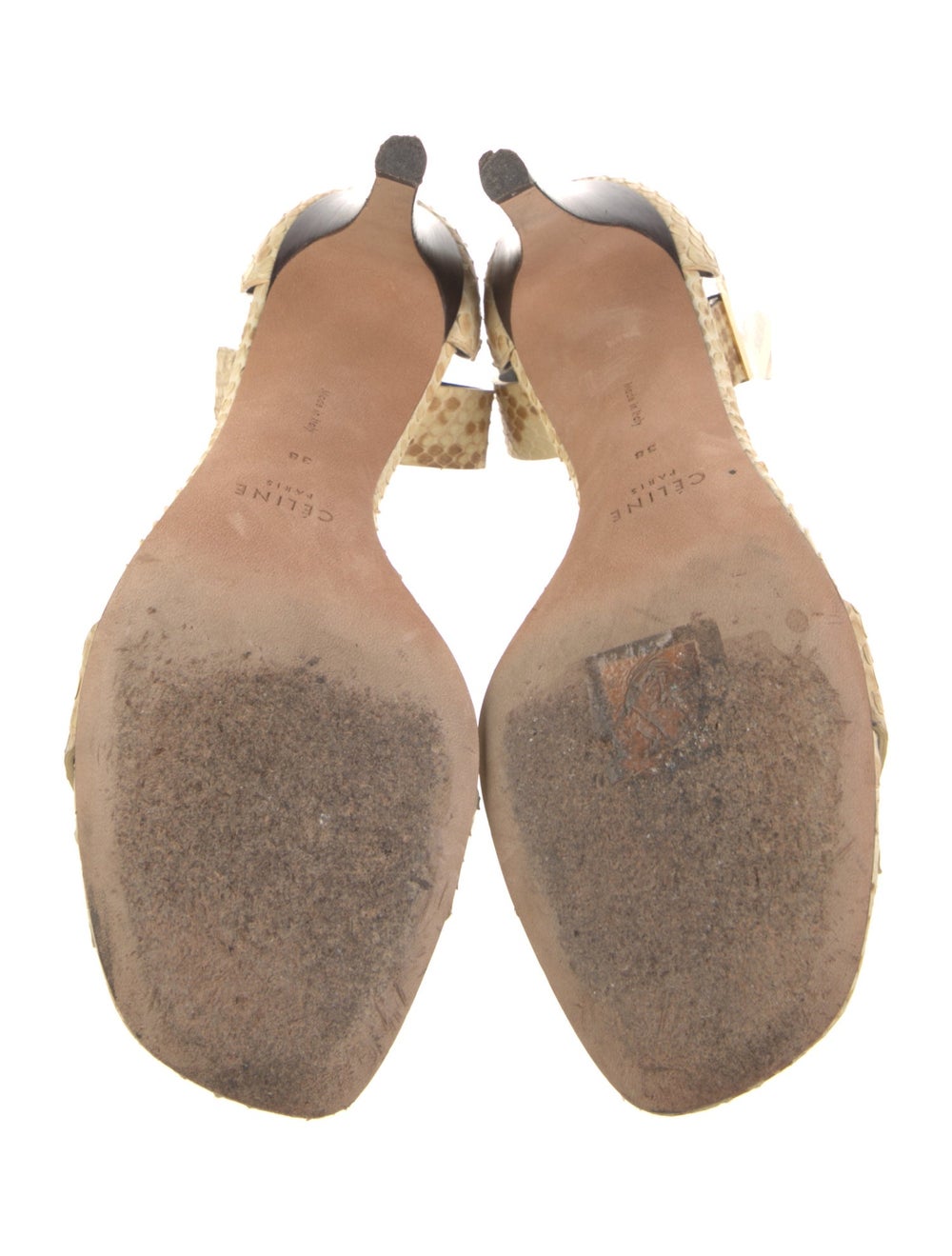 Celine Python Sandals By Phoebe Philo Neutrals An… - image 5