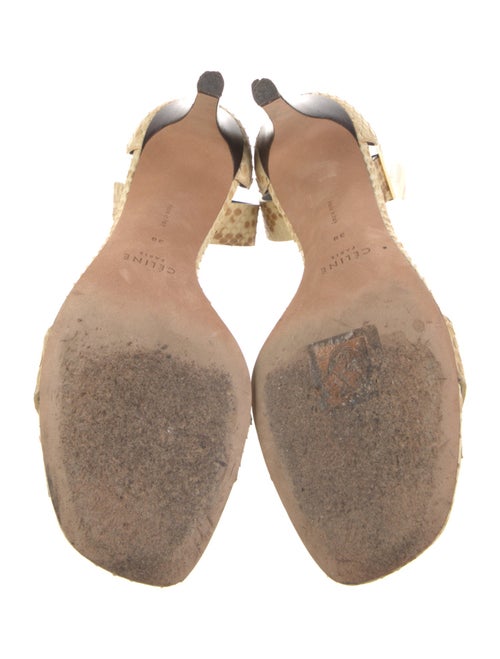 Celine Python Animal Print Sandals