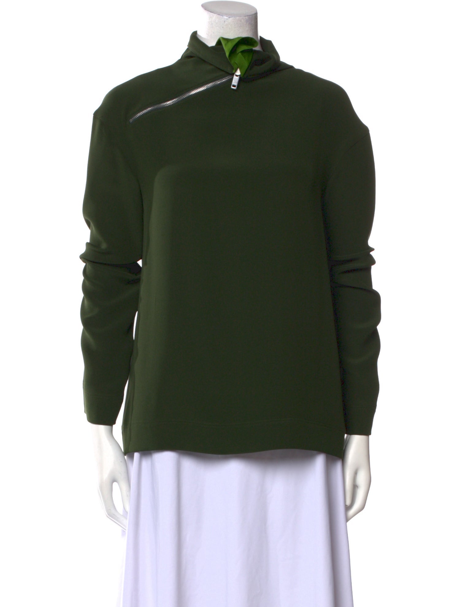 Celine Silk Mock Neck Sweatshirt