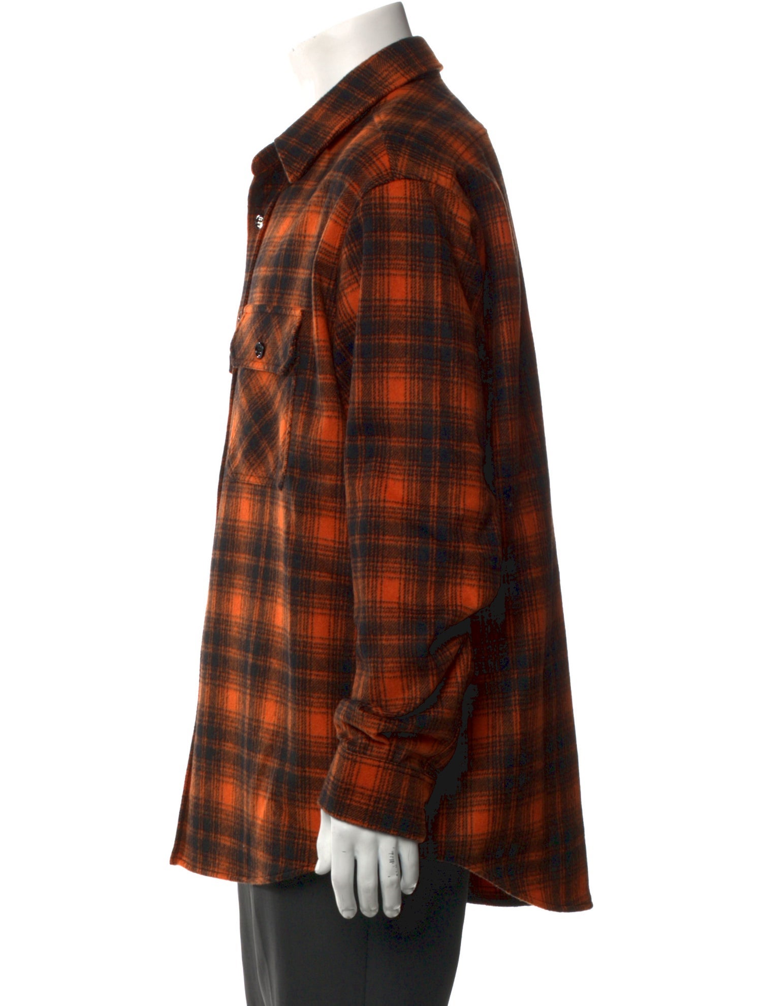 Celine Wool Plaid Print Shirt w/ Tags