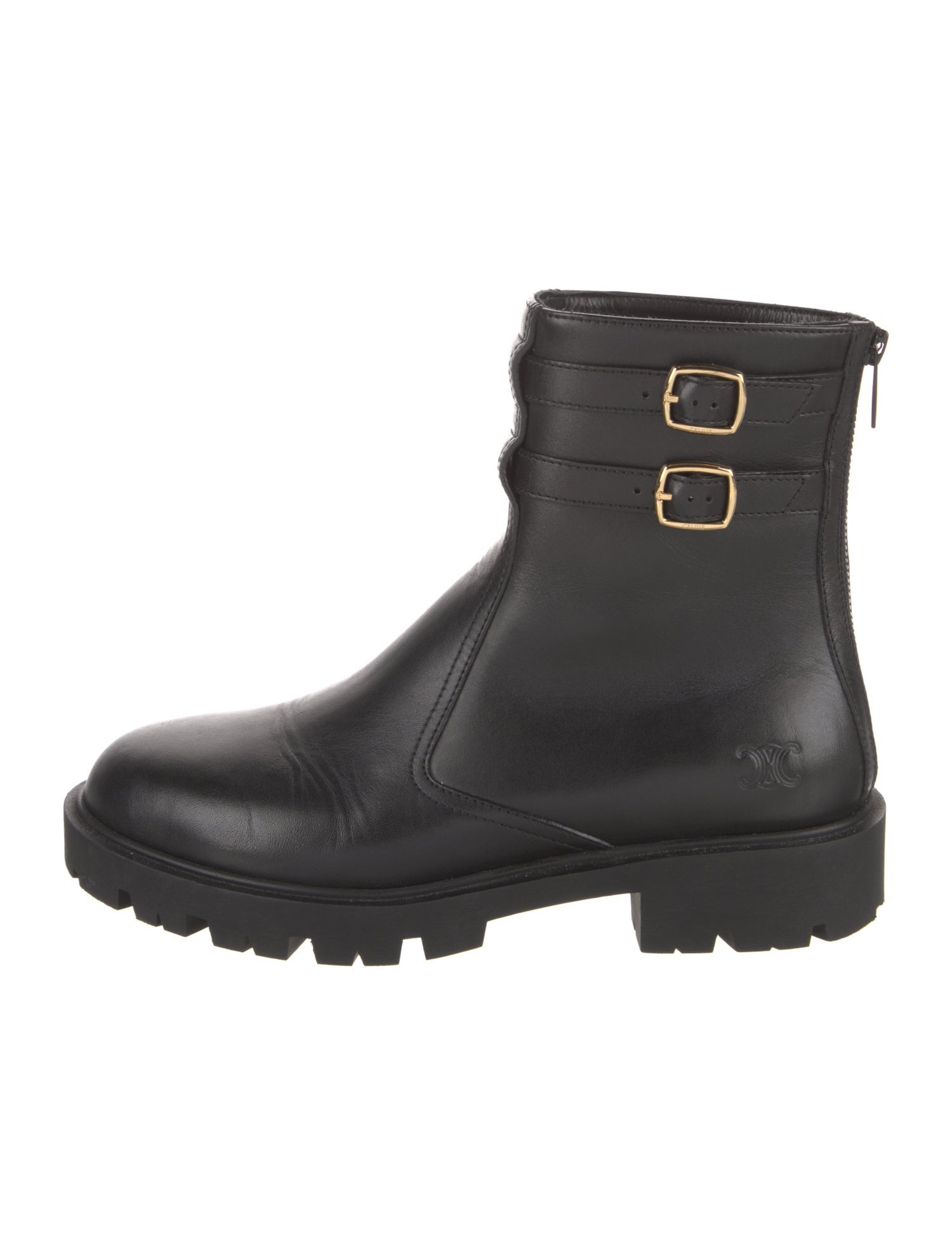 Celine Leather Combat Boots