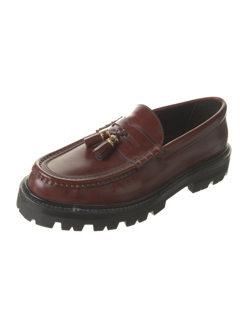 Celine Leather Tassel Accents Loafers