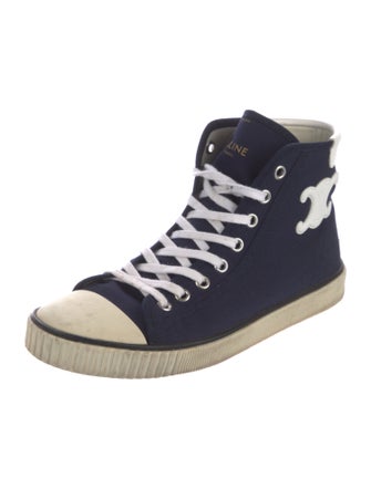 Celine Canvas Colorblock Pattern Sneakers