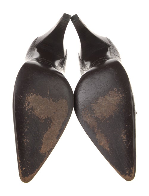 Celine Leather Chain-Link Accents Pumps