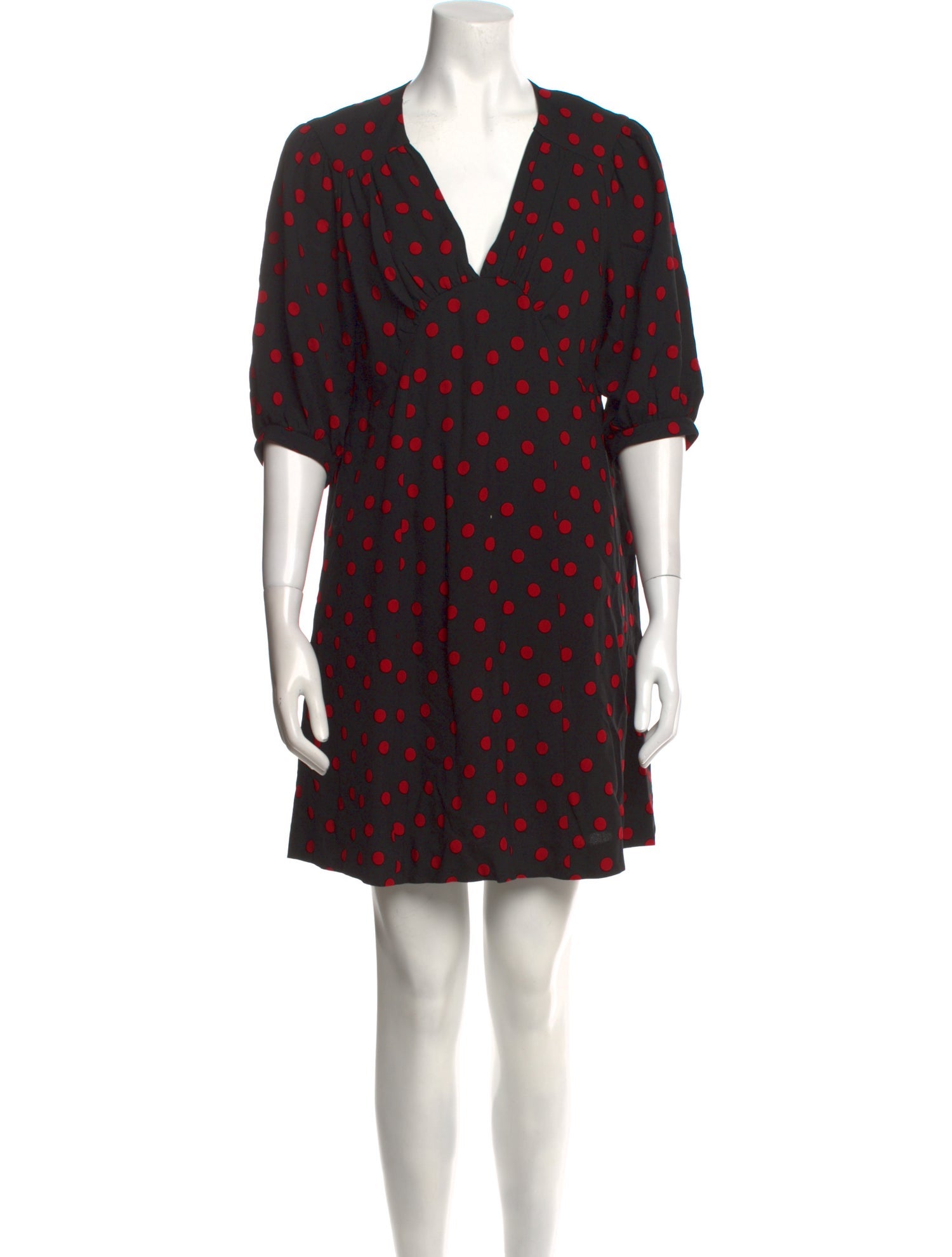 Celine Polka Dot Print 'Babydoll' Mini Dress