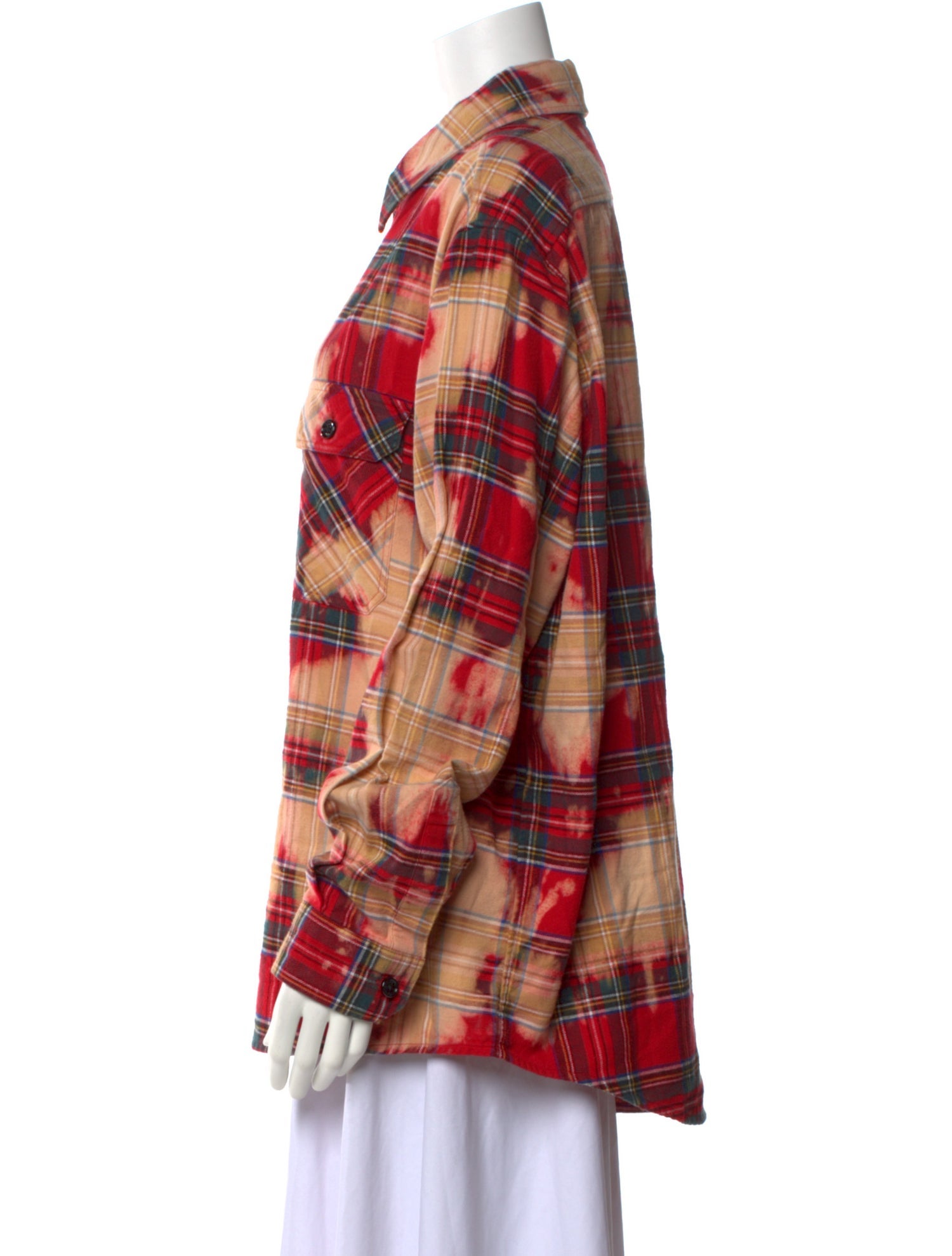 Celine Plaid Print Long Sleeve Shirt w/ Tags