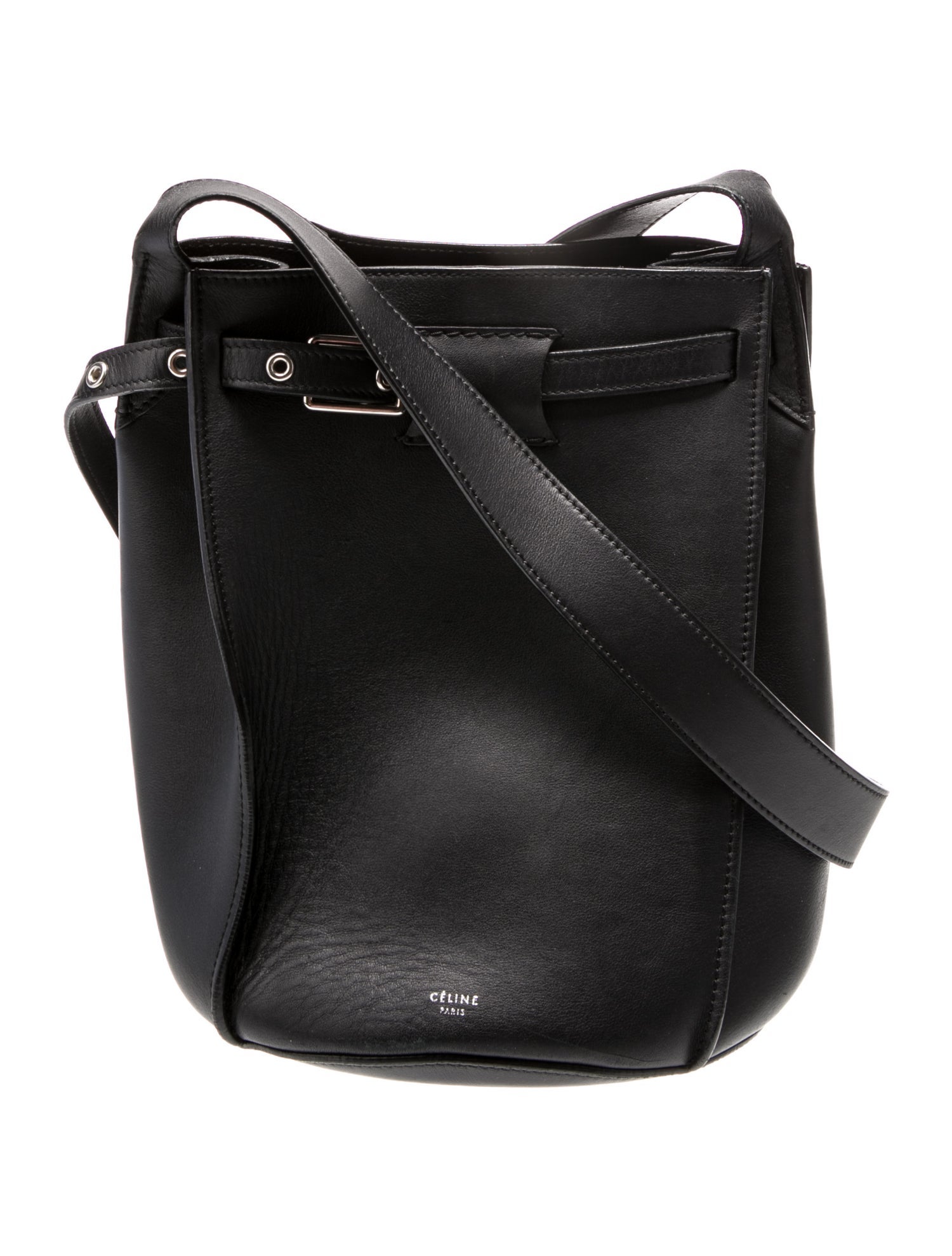 Celine Leather Big Bucket w/Strap