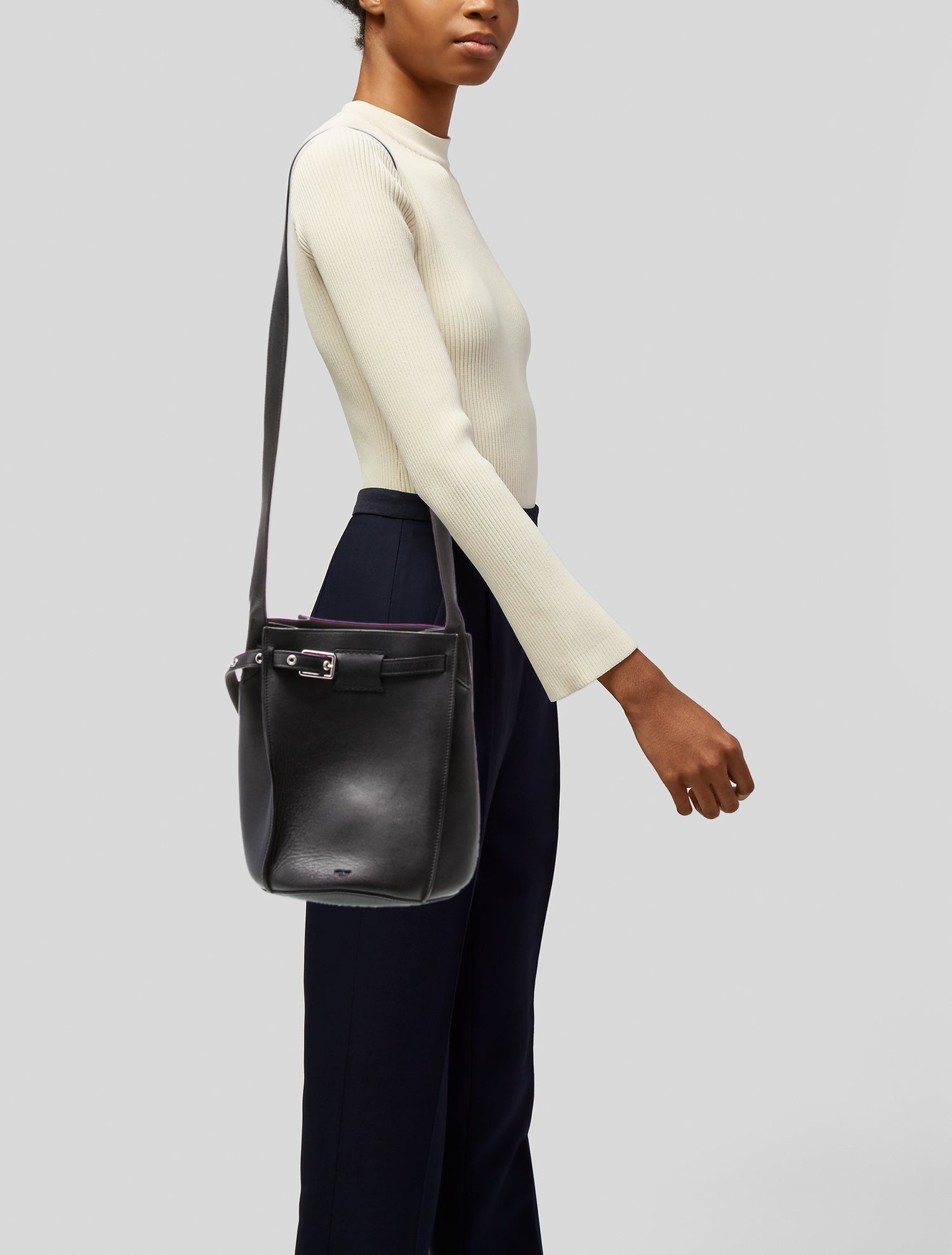Celine Leather Big Bucket w/Strap