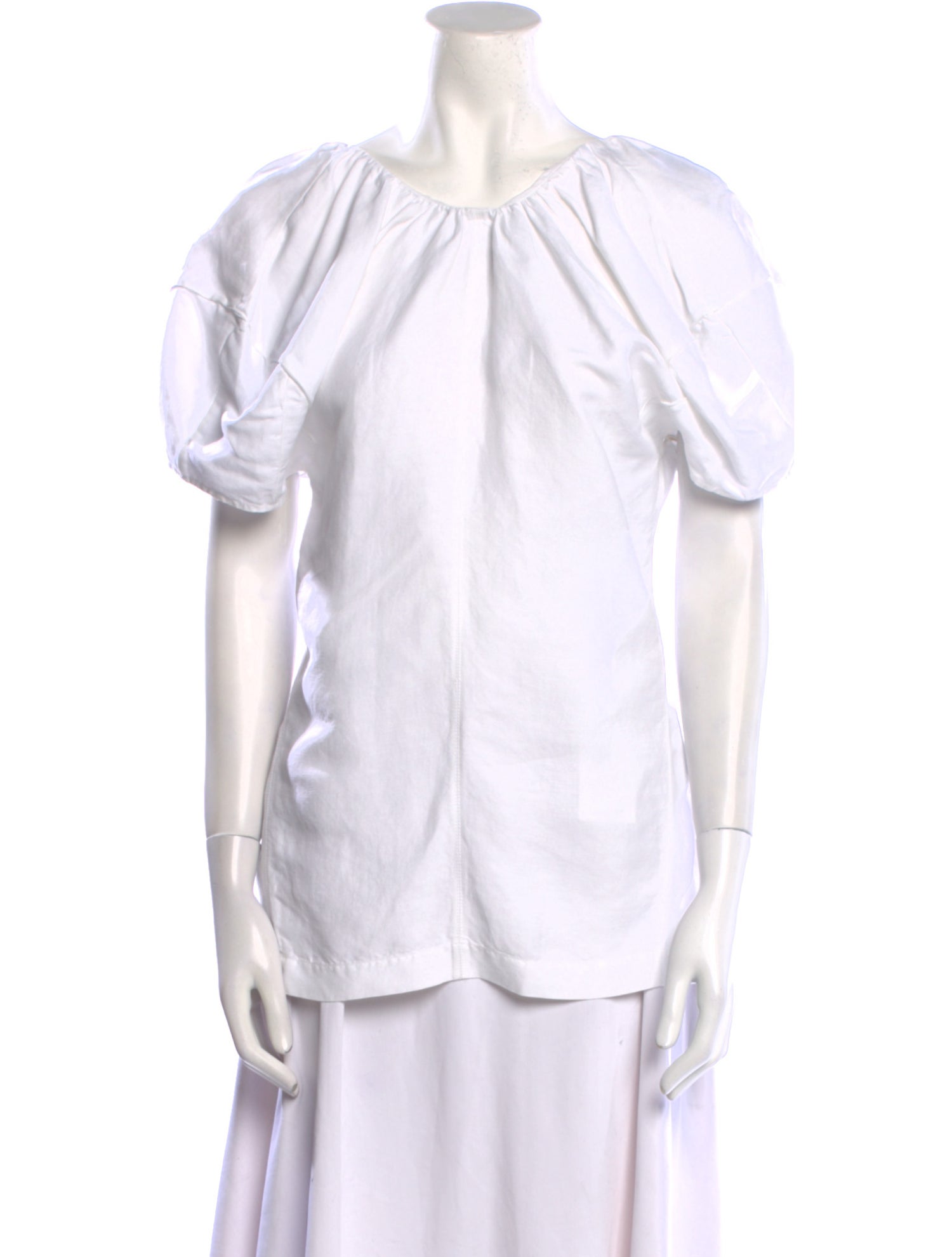 Celine Linen Crew Neck Blouse