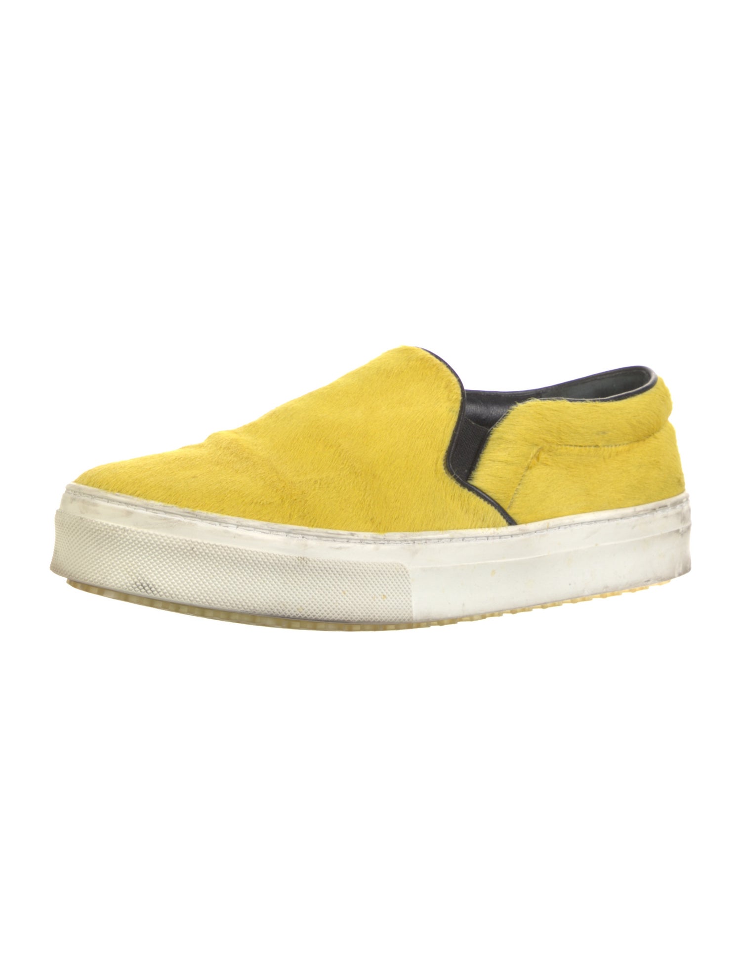 Celine Ponyhair Leather Trim Embellishment Sneakers