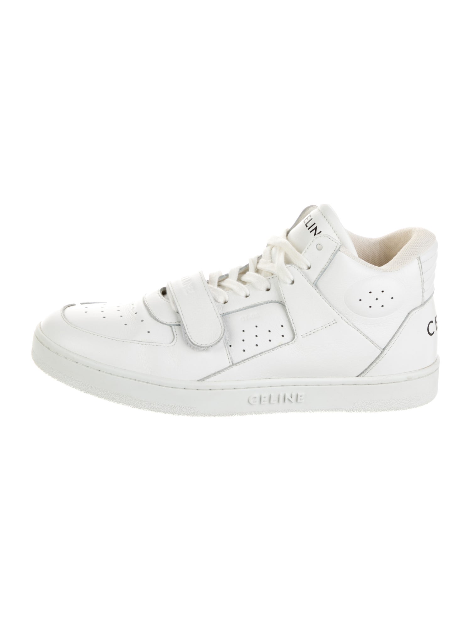 Celine Leather Lasercut Accents Sneakers