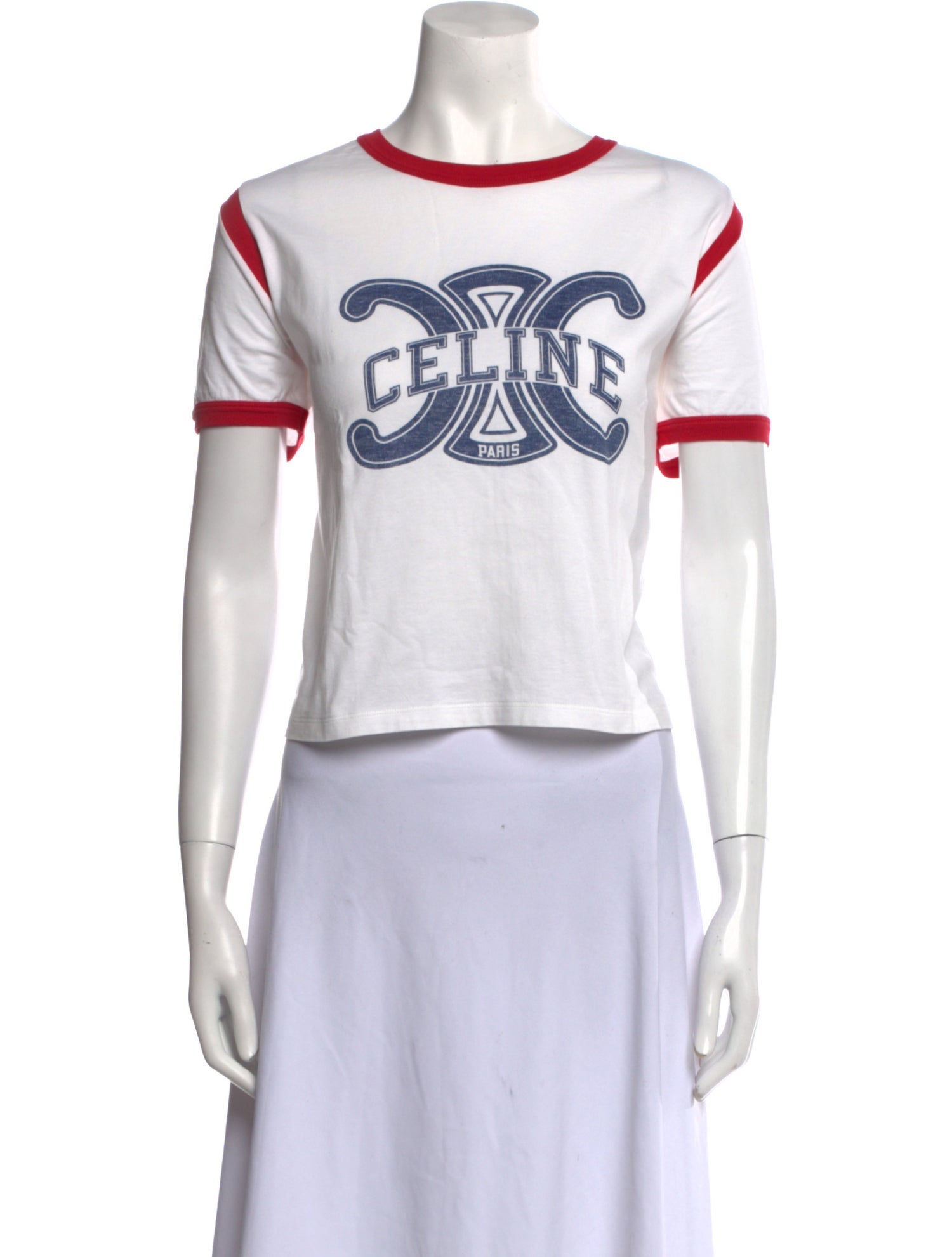 Celine Graphic Print Crew Neck T-Shirt