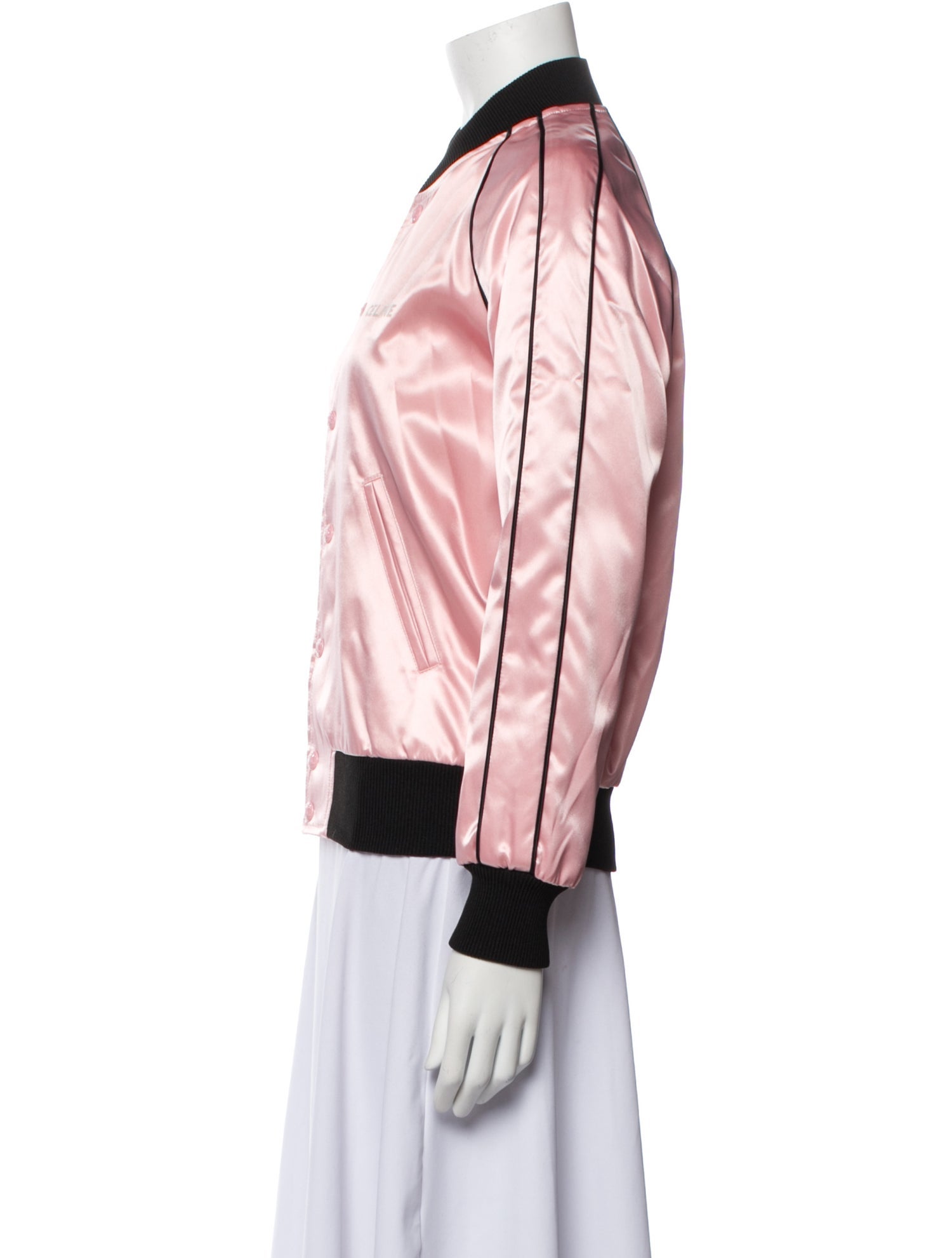 Celine Satin Printed Bomber Jacket