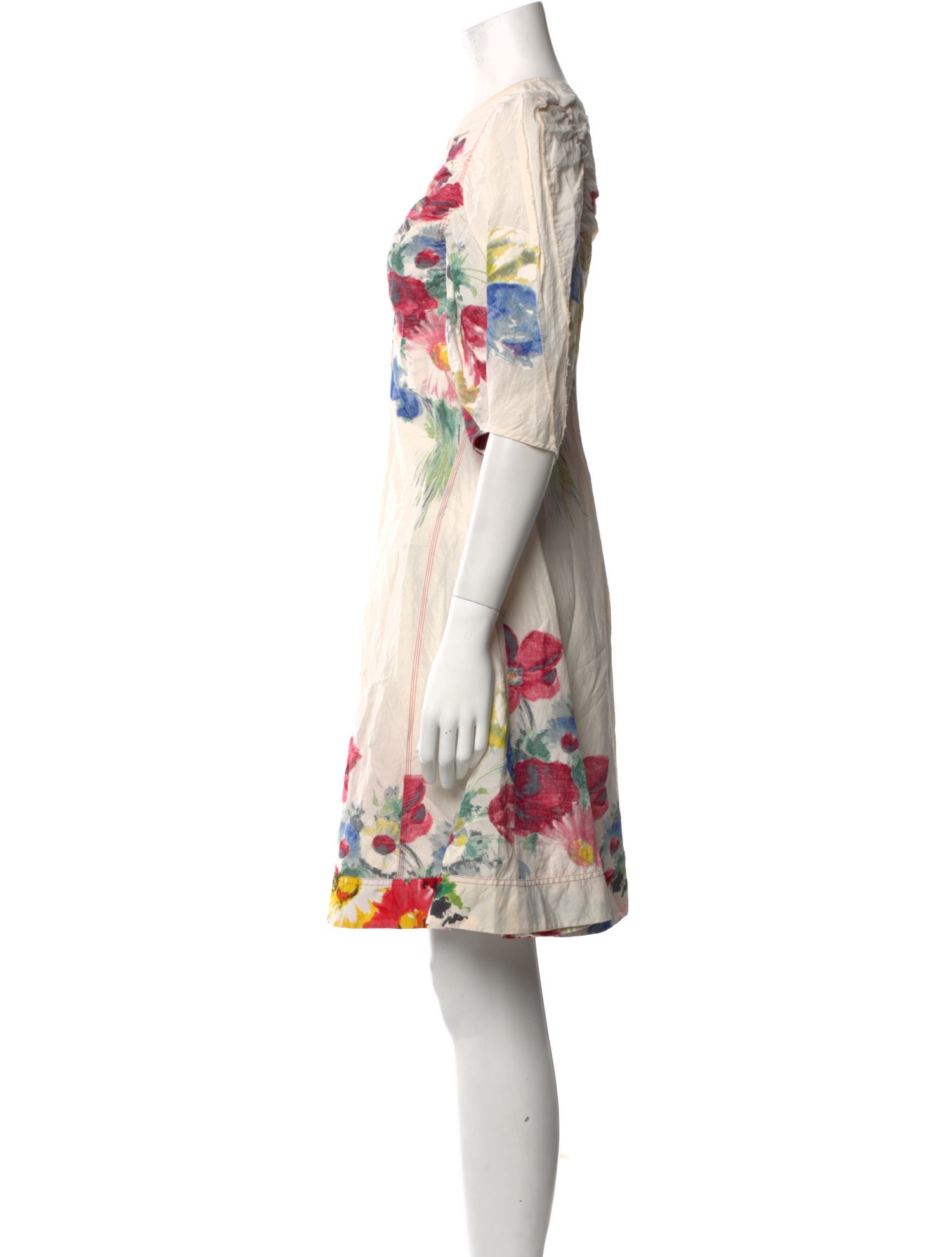 Celine Floral Print Crew Neck Romper