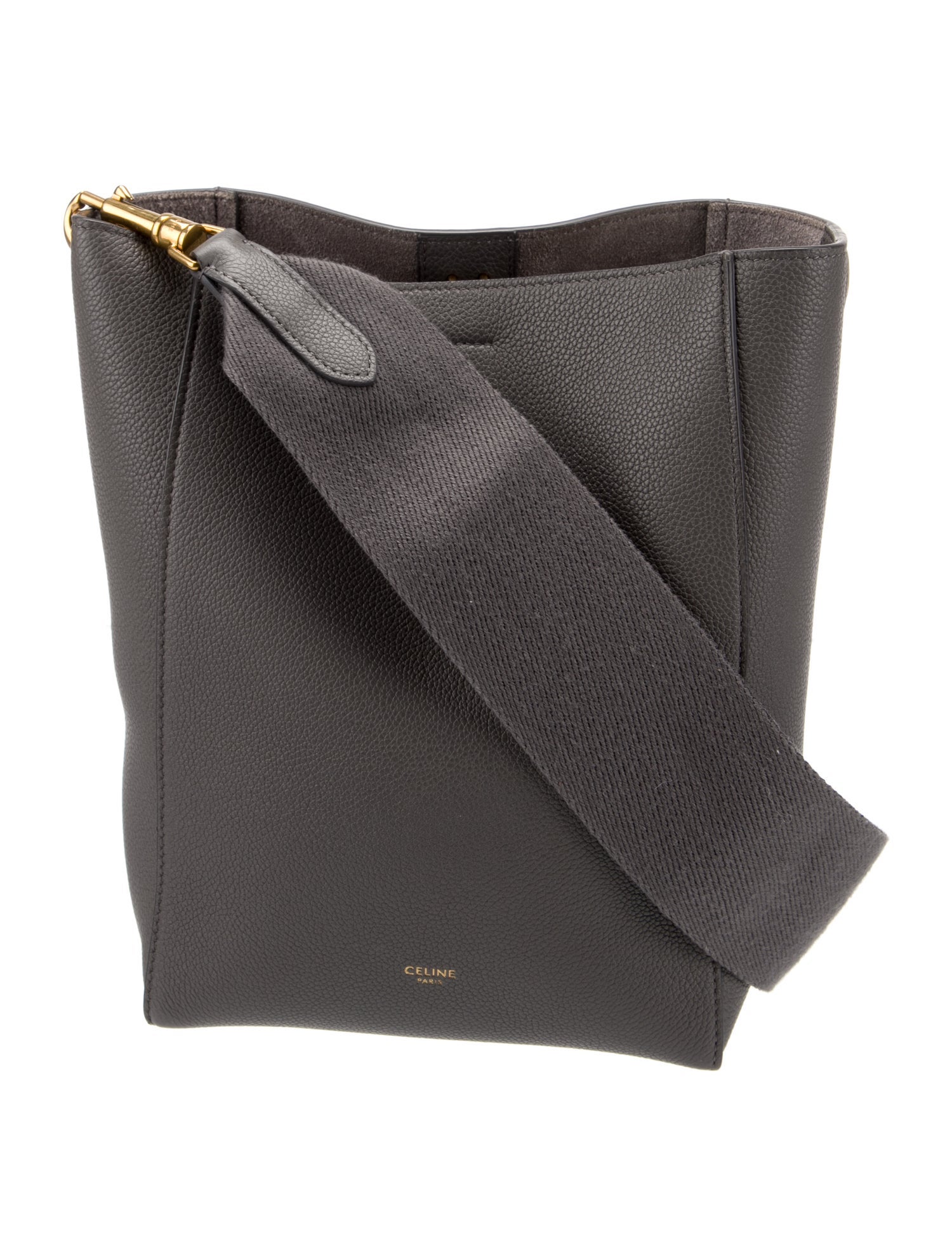 [CELINE]★Sangle Medium Bucket Shoulder Bag★トープ CELINE Soft Grained Calfskin Sangle Bucket Bag Taupe 306434