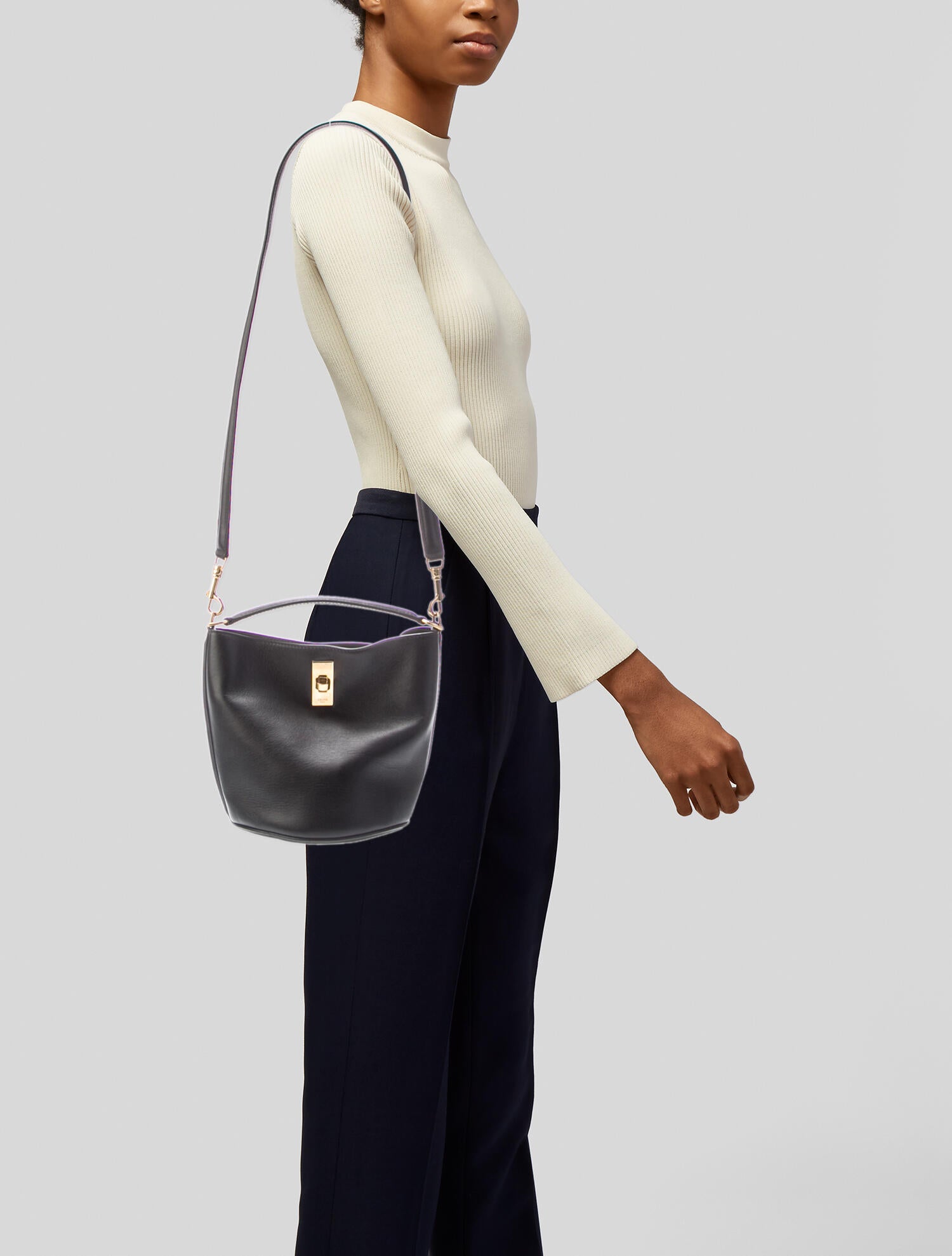 Celine Leather 16 Bucket Bag Teen