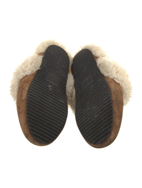 Celine Suede Chain-Link Accents Mules