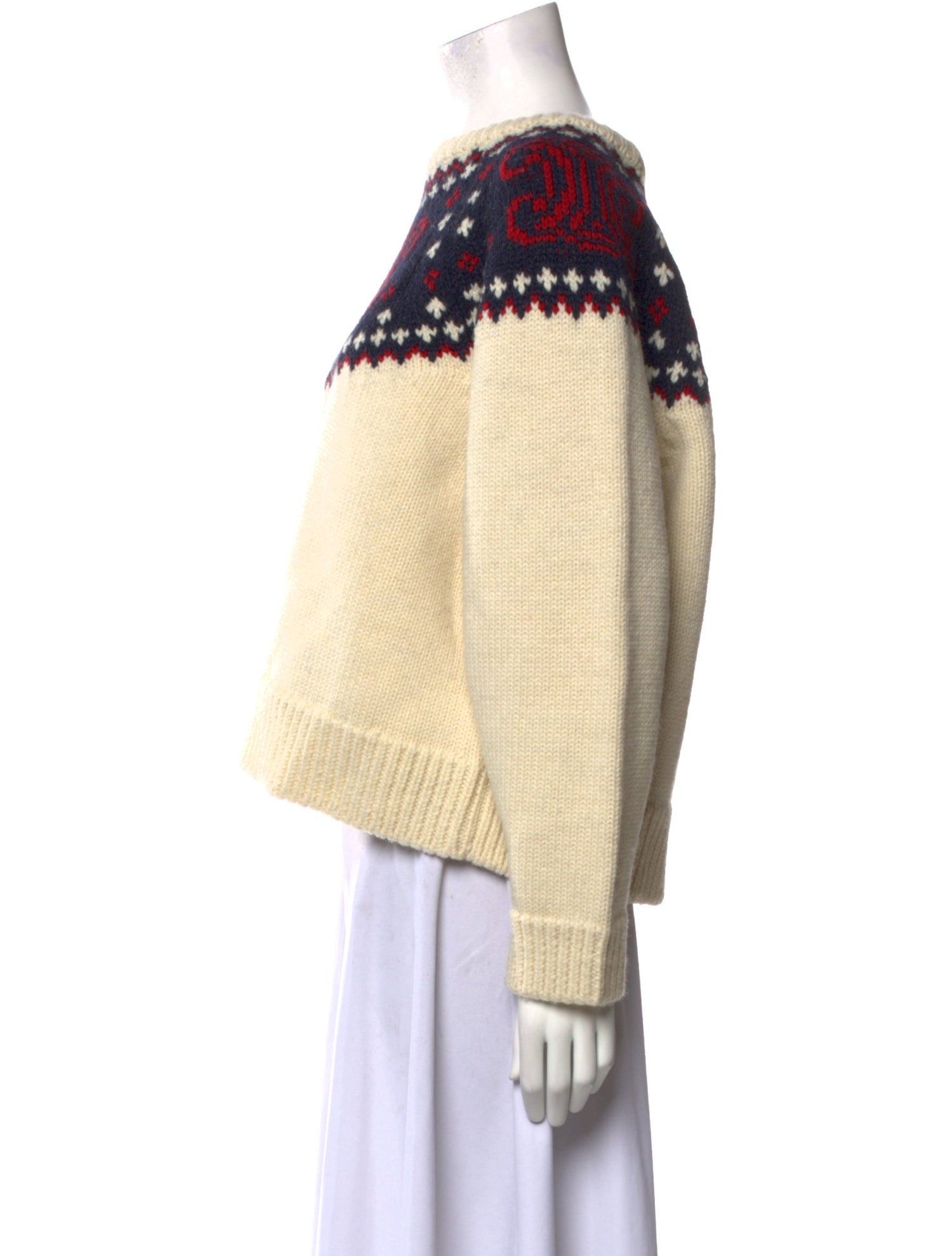 Celine Fair Isle Wool Sweater