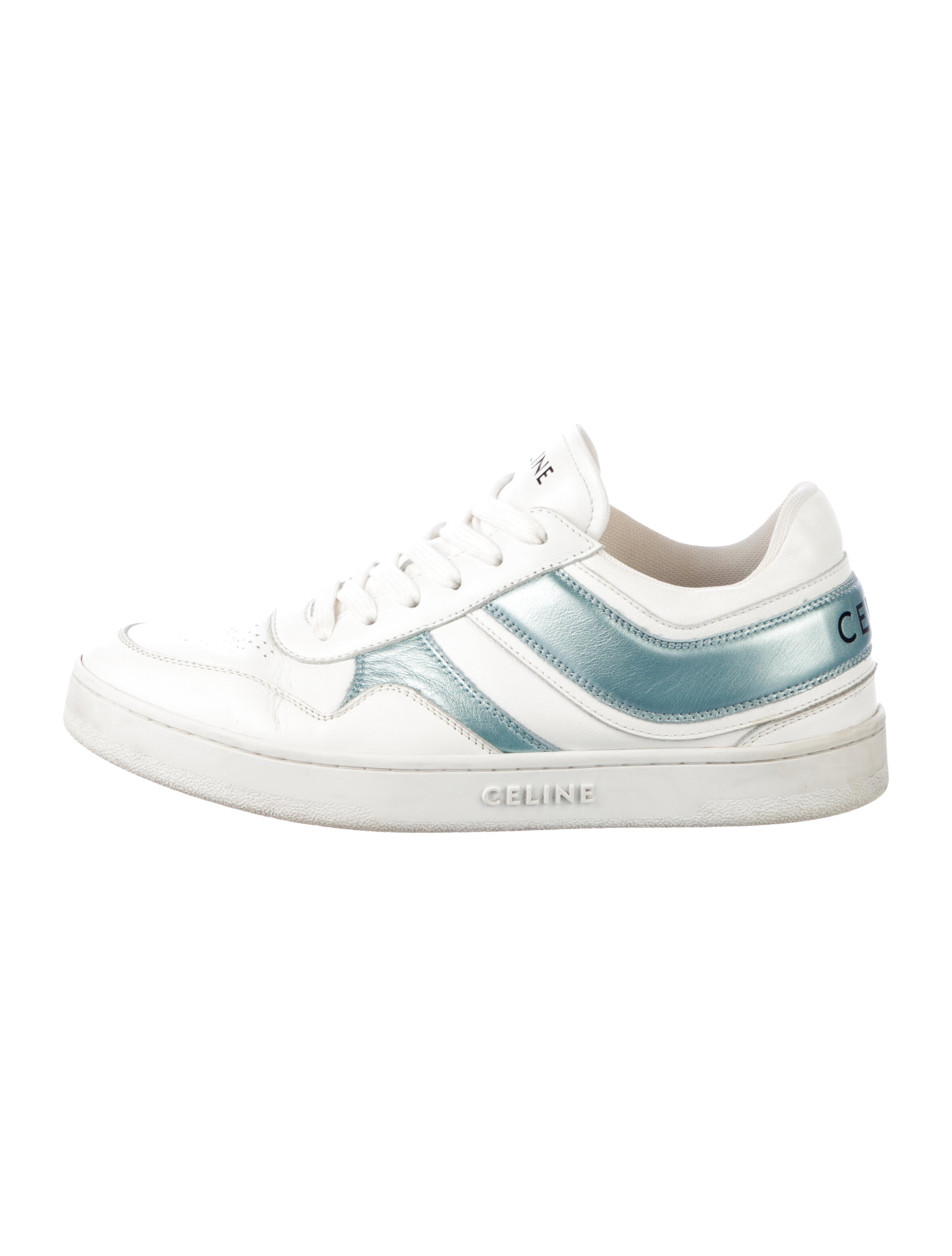 Celine Leather Colorblock Pattern Sneakers
