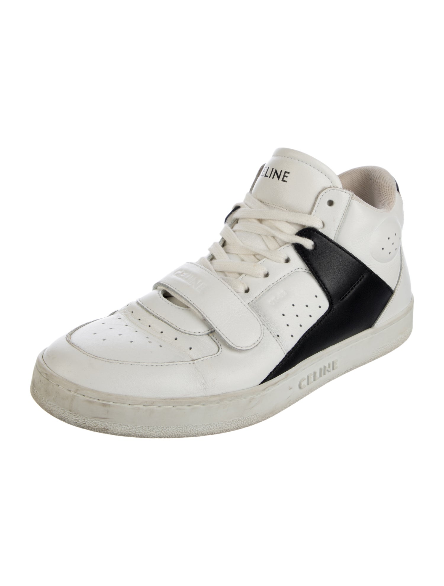Celine Leather Colorblock Pattern Sneakers