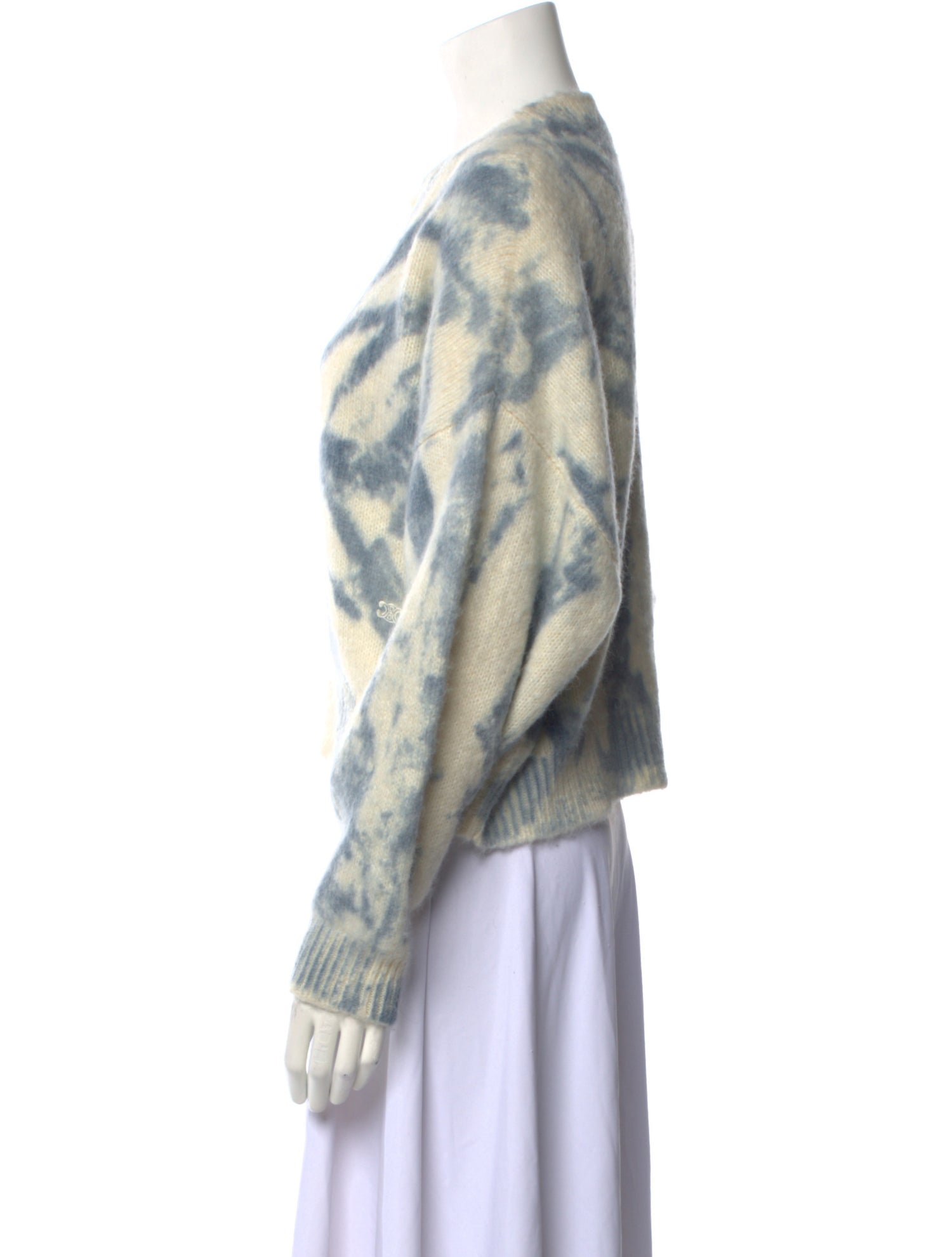 Celine Triomphe Tie Dye Crewneck Alpaca Sweater