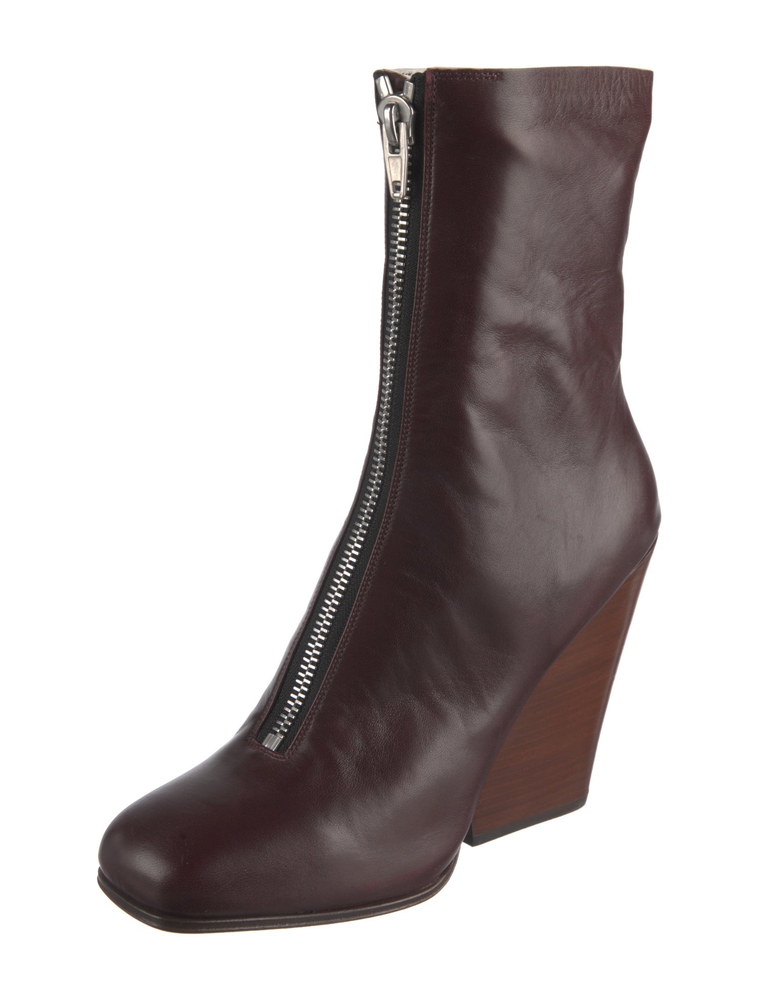 Celine Leather Lace-Up Boots