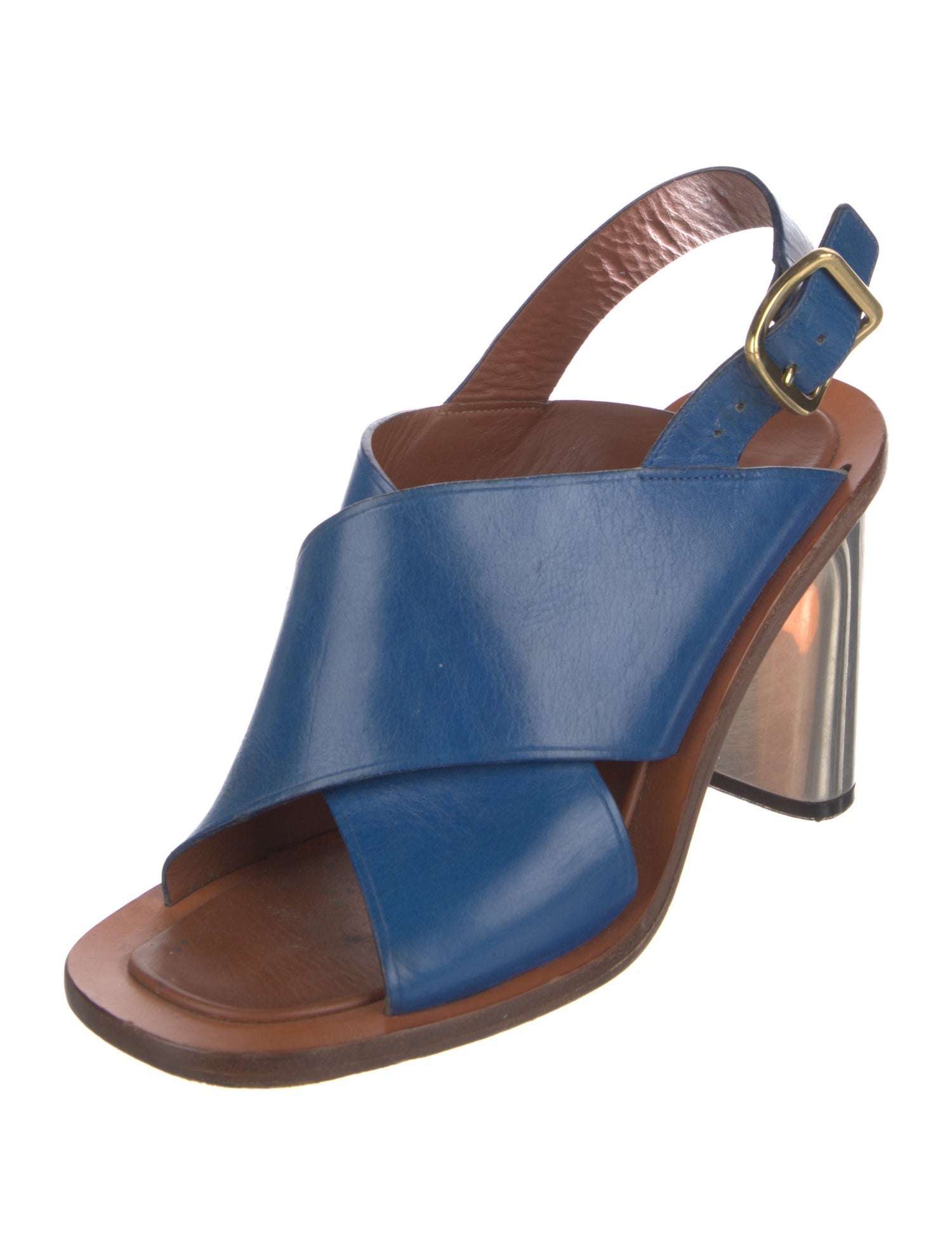 Celine Leather Slingback Sandals