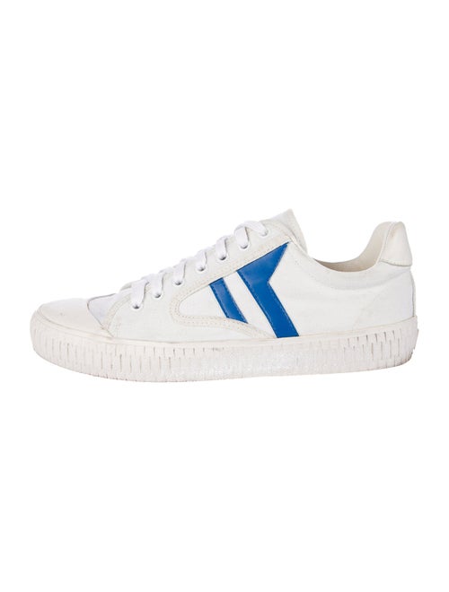 Celine Canvas Leather Trim Embellishment Sneakers