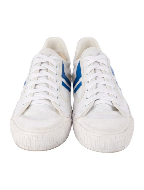 Celine Canvas Leather Trim Embellishment Sneakers