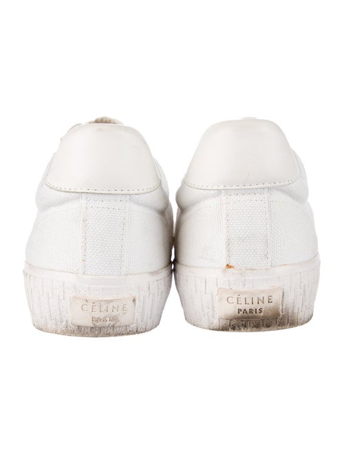 Celine Canvas Leather Trim Embellishment Sneakers